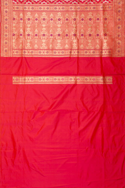 Banarasi Silk Brocade Red Saree