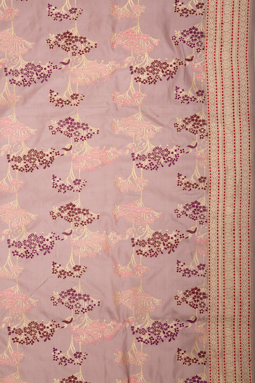 Banarasi Silk Jaal Lilac Saree