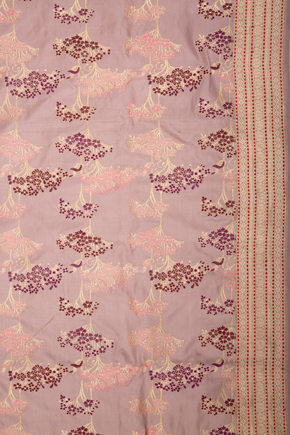 Banarasi Silk Jaal Lilac Saree