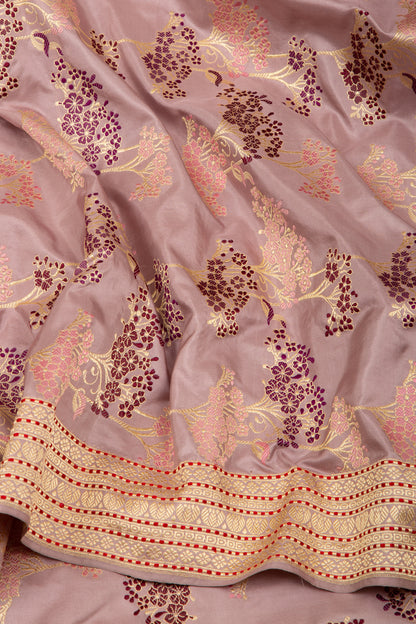 Banarasi Silk Jaal Lilac Saree