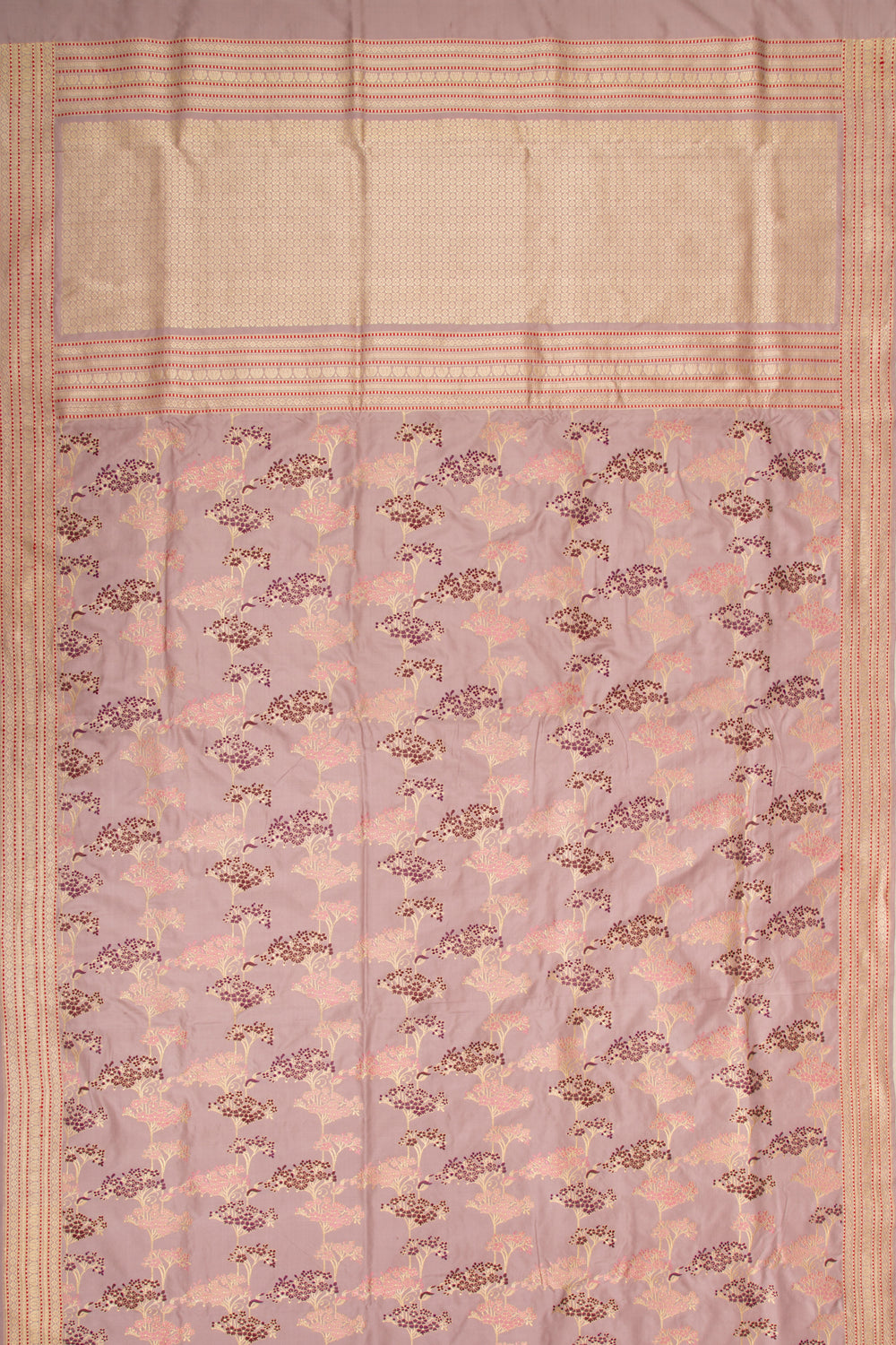 Banarasi Silk Jaal Lilac Saree