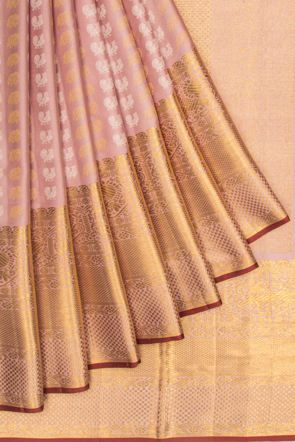 Kanchipuram Silk Butta Baby Pink Saree