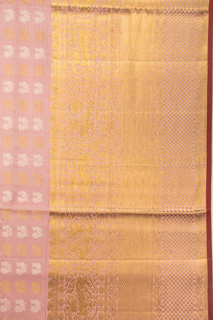 Kanchipuram Silk Butta Baby Pink Saree-Not Allowed Online