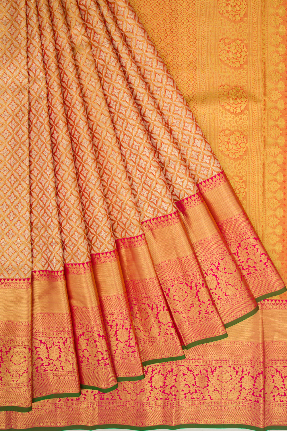 Taranga Kanchi Silk Brocade Gold Saree