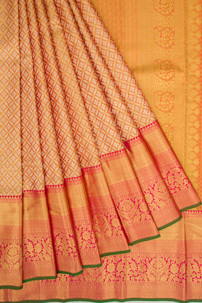Taranga Kanchi Silk Brocade Gold Saree