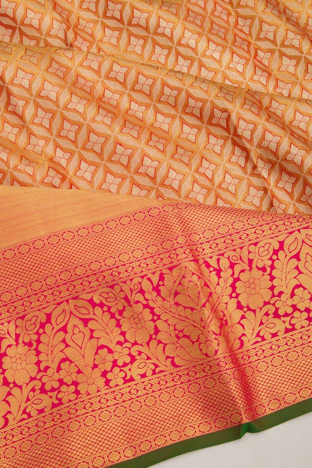 Taranga Kanchi Silk Brocade Gold Saree