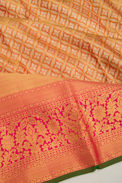 Taranga Kanchi Silk Brocade Gold Saree