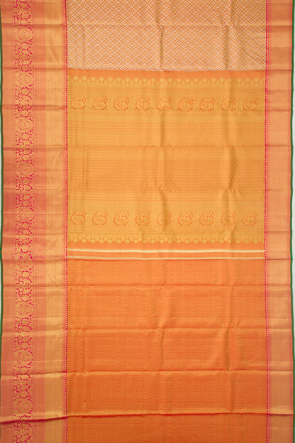 Taranga Kanchi Silk Brocade Gold Saree