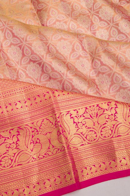 Taranga Kanchi Silk Tissue Brocade Pink Saree