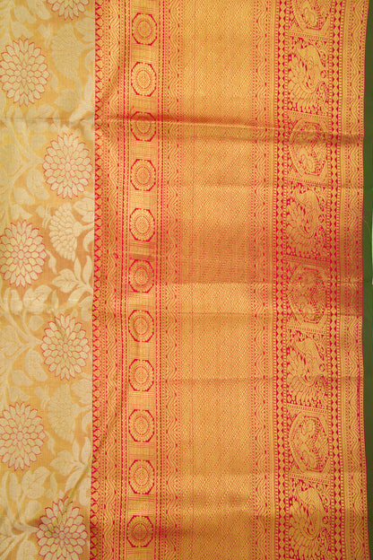 Taranga Kanchi Silk Tissue Brocade Gold Saree