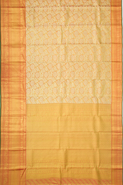 Taranga Kanchi Silk Tissue Brocade Gold Saree