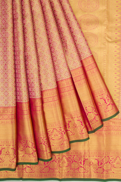 Taranga Kanchi Silk Tissue Brocade Pink Saree