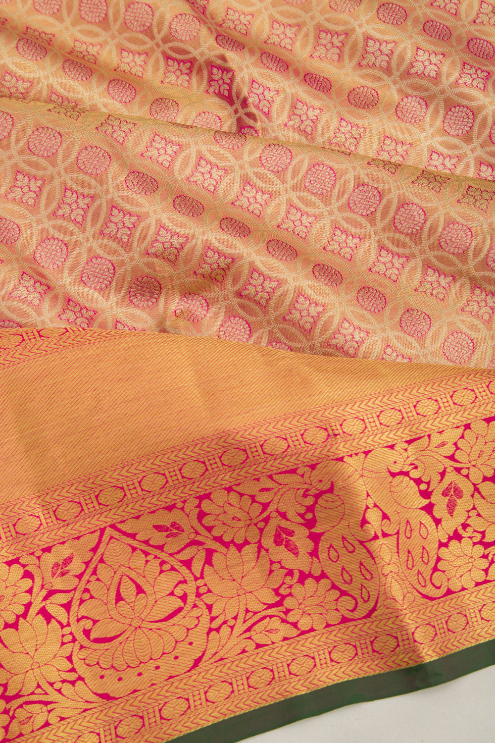Taranga Kanchi Silk Tissue Brocade Pink Saree
