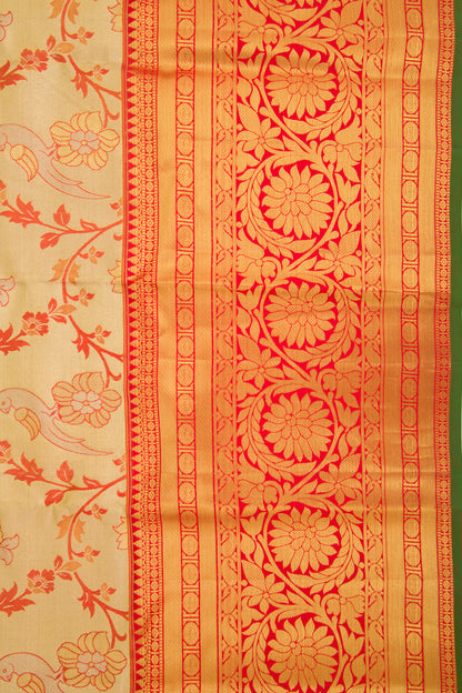 Taranga Kanchi Silk Tissue Jaal Gold Saree