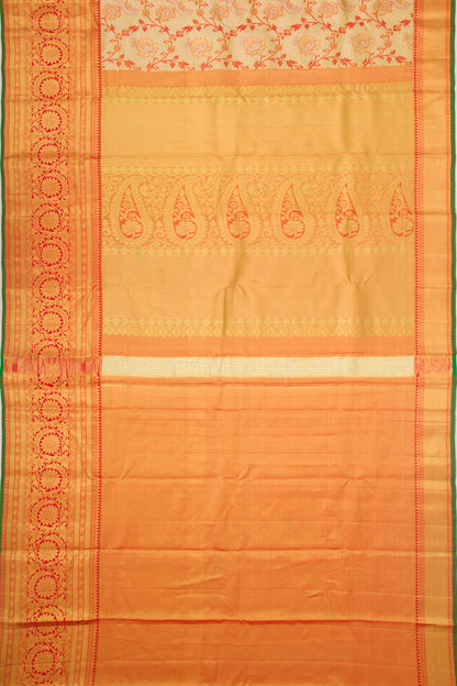 Taranga Kanchi Silk Tissue Jaal Gold Saree