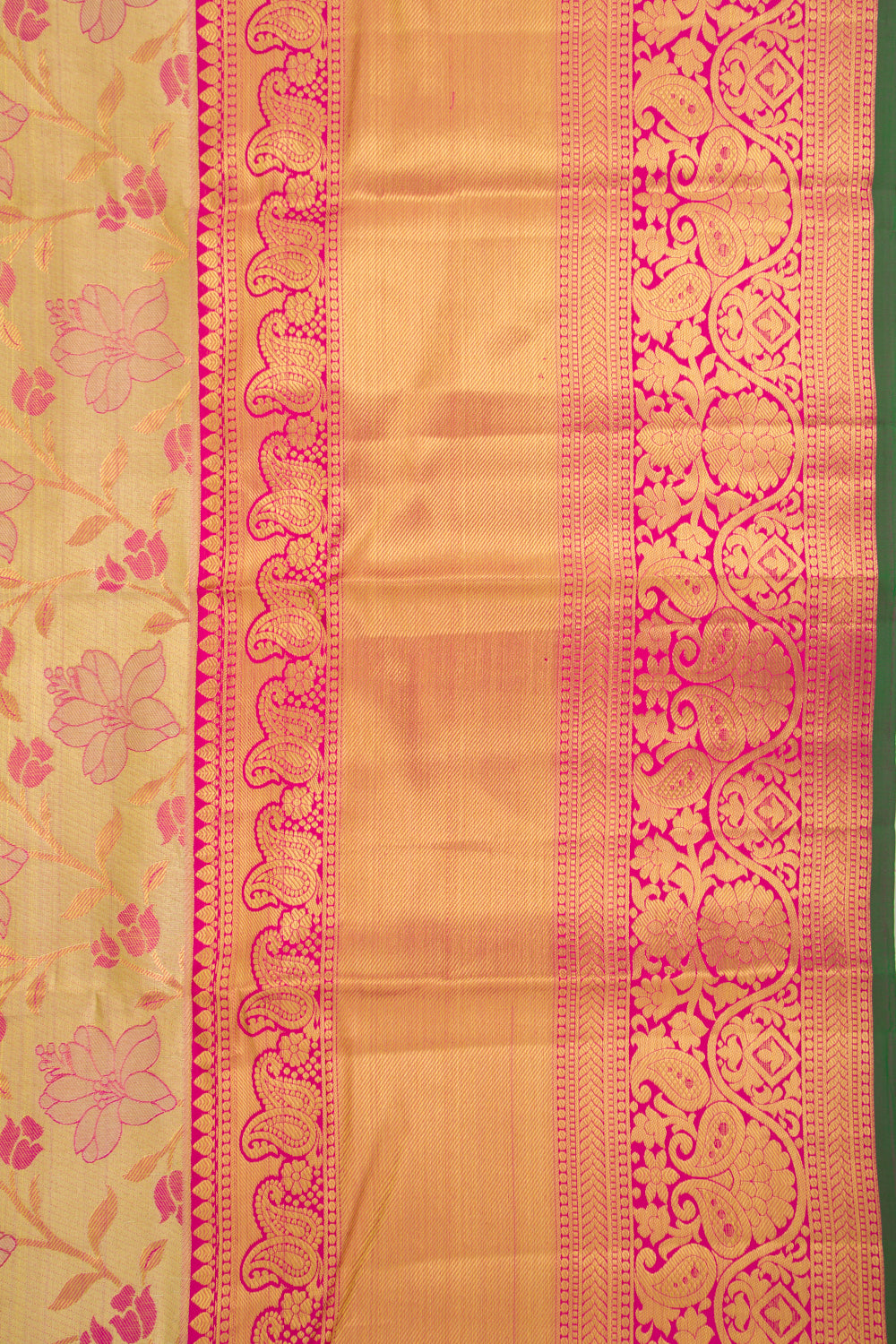 Taranga Kanchi Silk Tissue Brocade Gold Saree