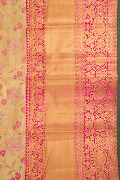 Taranga Kanchi Silk Tissue Brocade Gold Saree