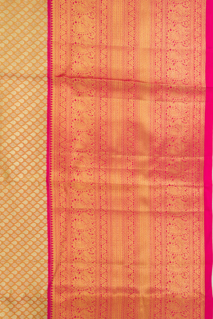 Taranga Kanchi Silk Tissue Brocade Orange Saree