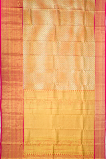Taranga Kanchi Silk Tissue Brocade Orange Saree
