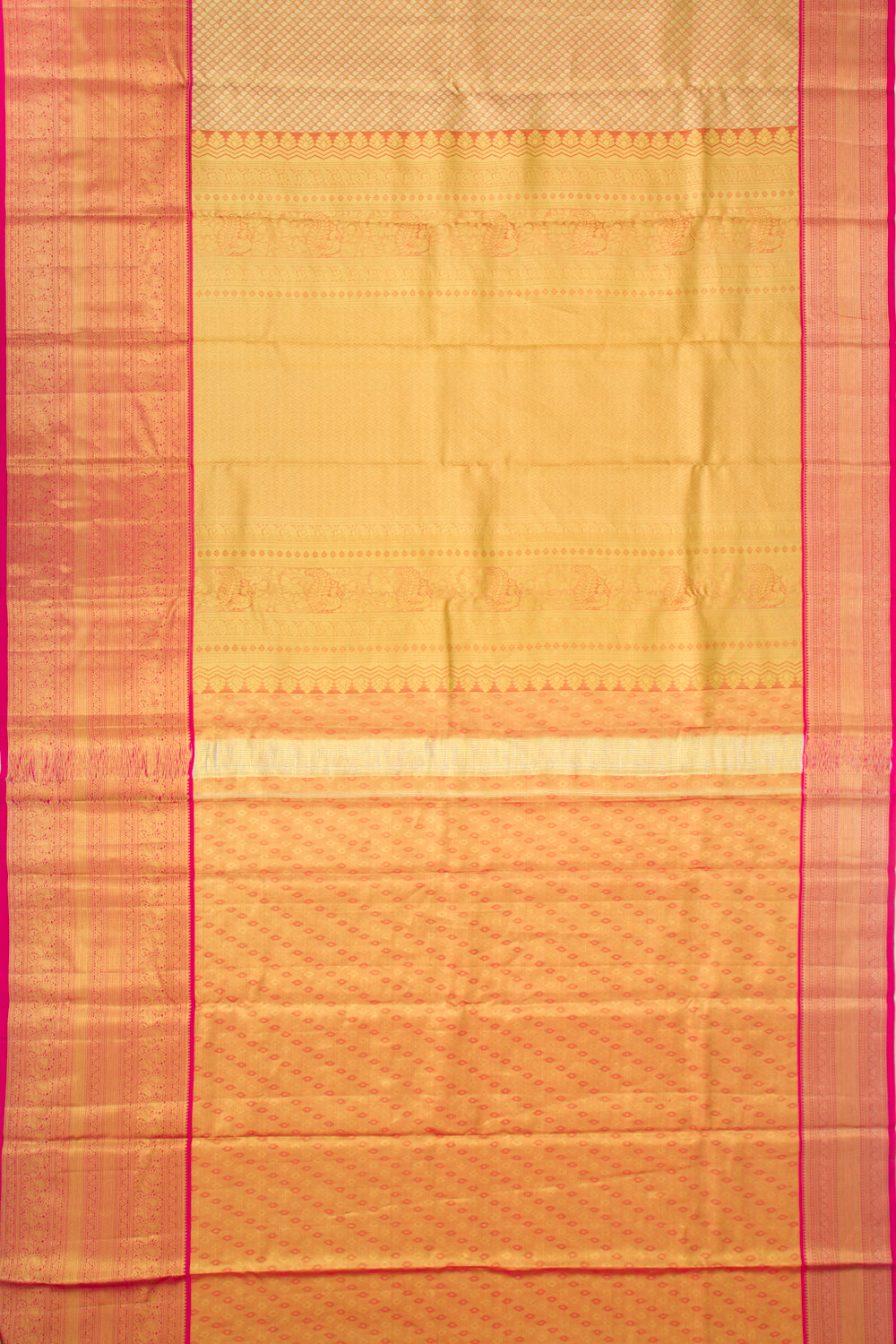 Taranga Kanchi Silk Tissue Brocade Orange Saree