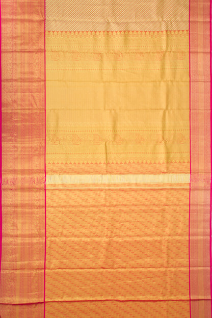 Taranga Kanchi Silk Tissue Brocade Orange Saree