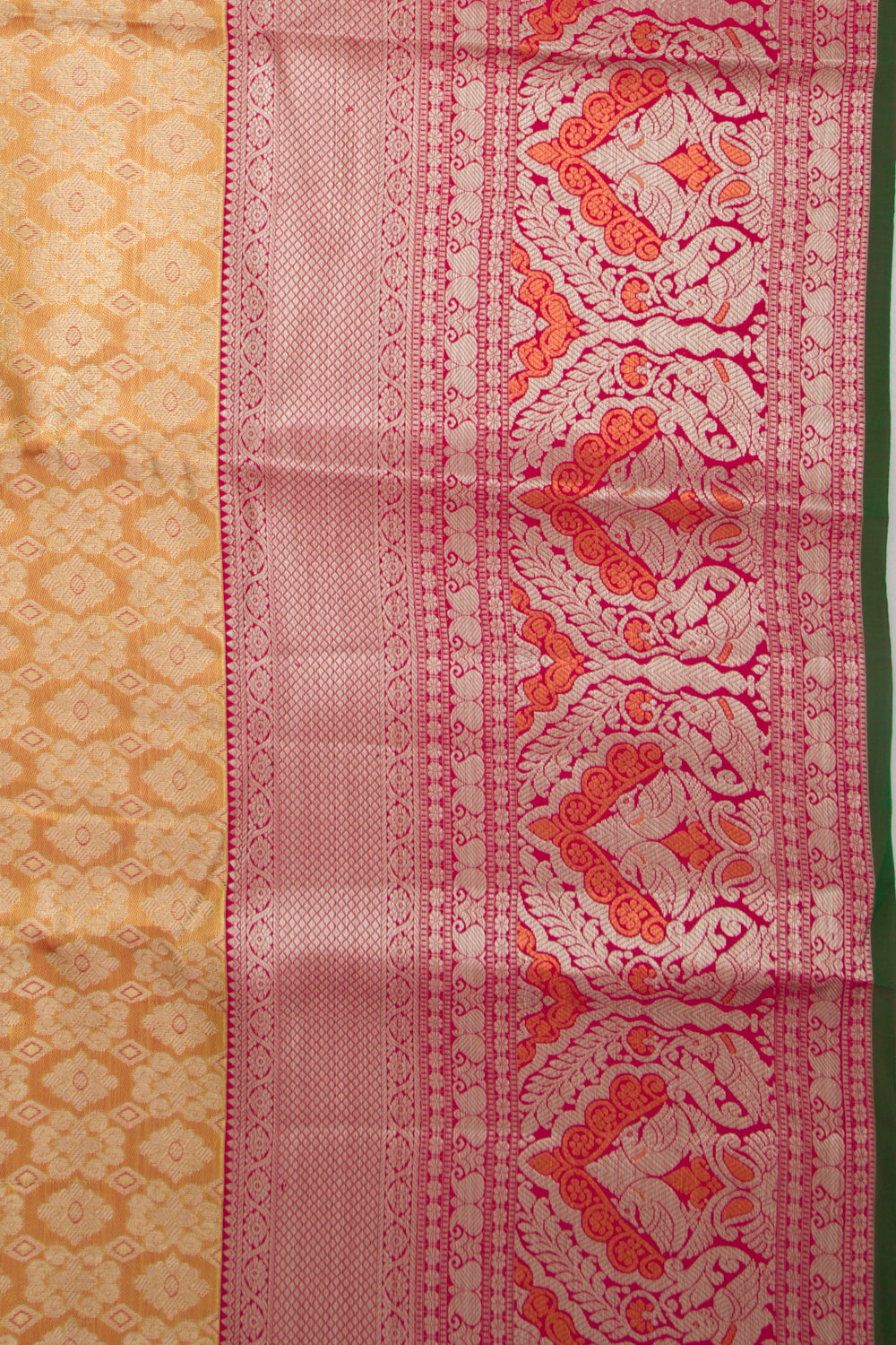 Taranga Kanchi Silk Tissue Brocade Gold Saree
