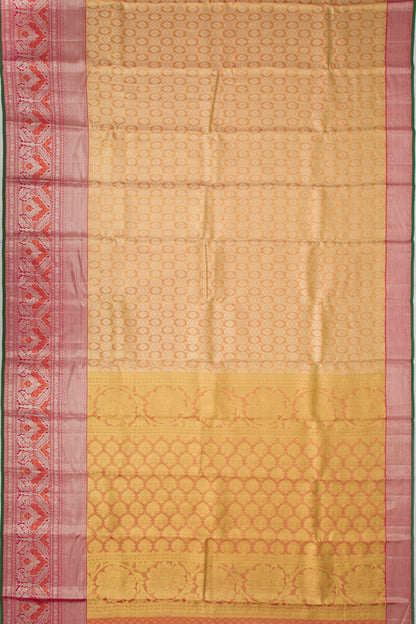 Taranga Kanchi Silk Tissue Brocade Gold Saree