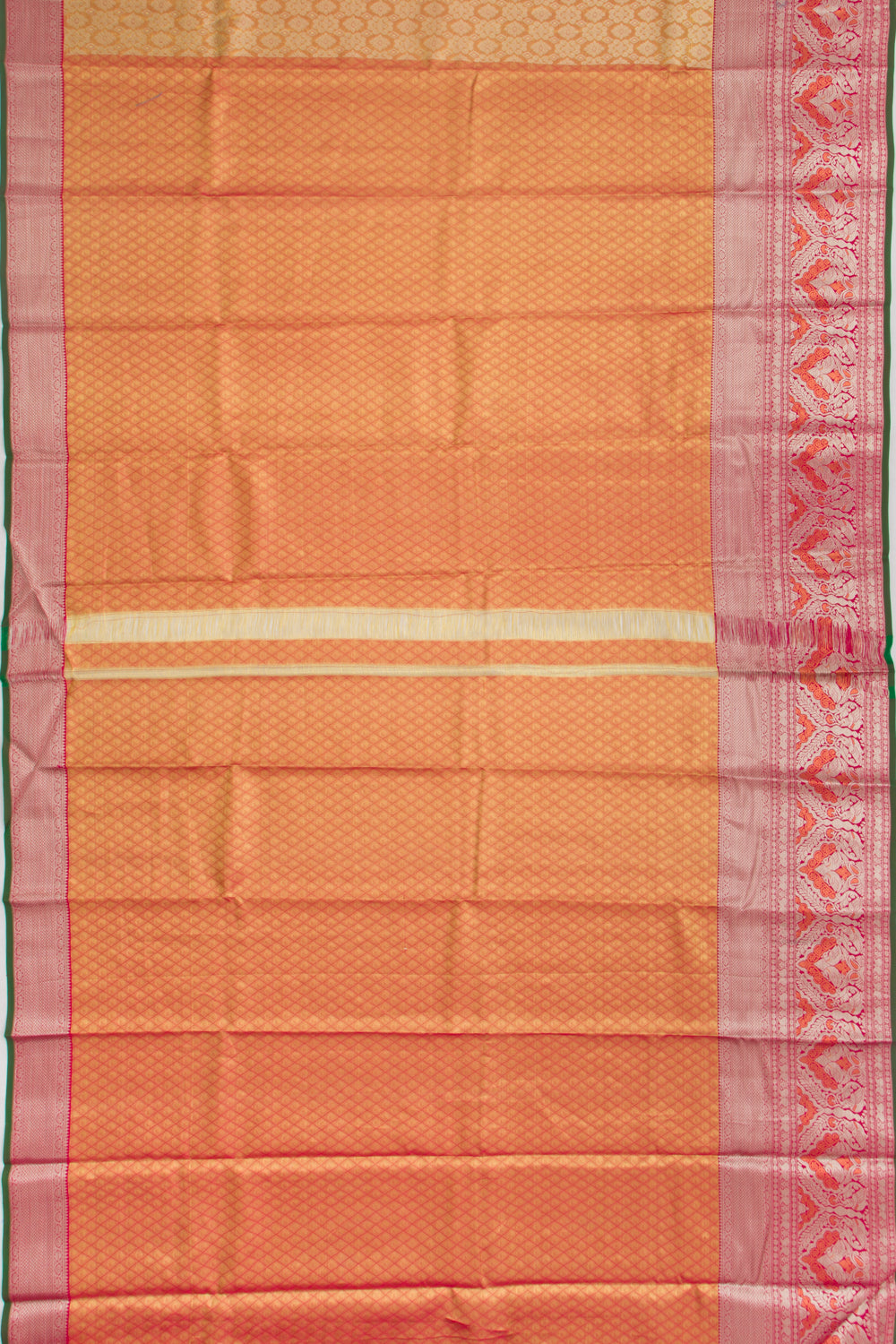 Taranga Kanchi Silk Tissue Brocade Gold Saree