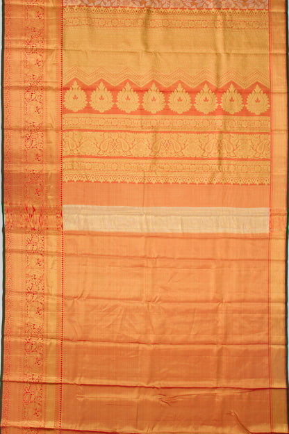 Taranga Kanchi Silk Tissue Jaal Orange Saree
