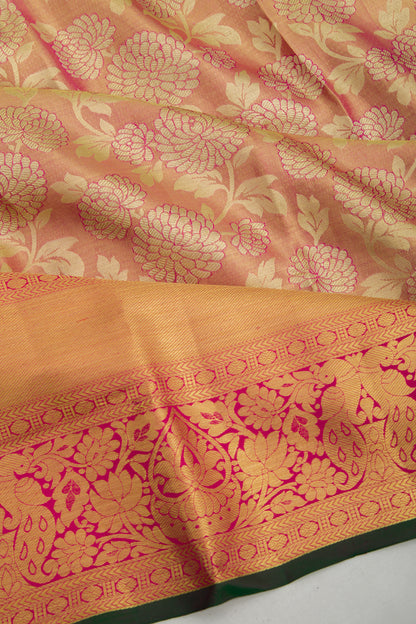 Taranga Kanchi Silk Tissue Jaal Pink Saree