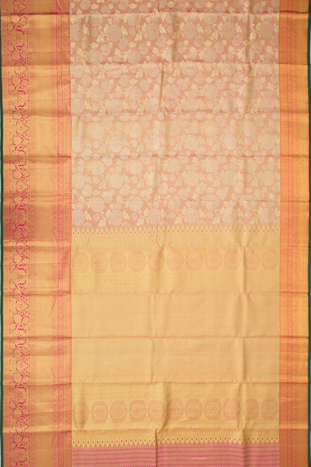 Taranga Kanchi Silk Tissue Jaal Pink Saree