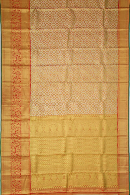 Taranga Kanchi Silk Tissue Brocade Orange Saree