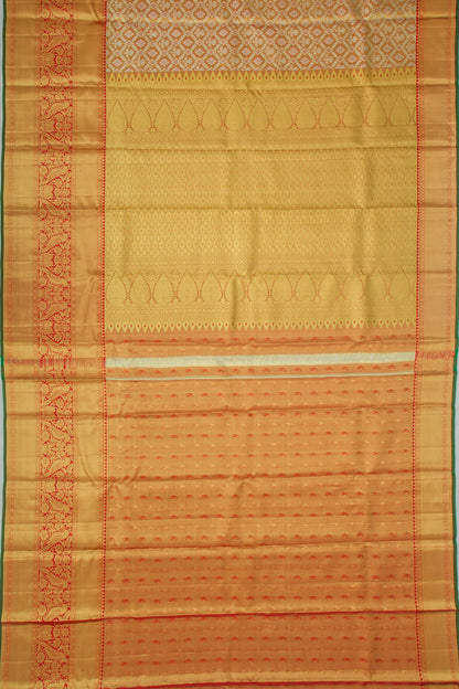 Taranga Kanchi Silk Tissue Brocade Orange Saree