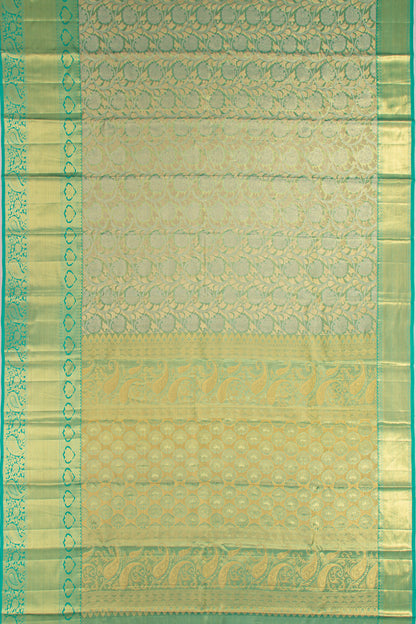 Taranga Kanchi Silk Tissue Jaal Green Saree
