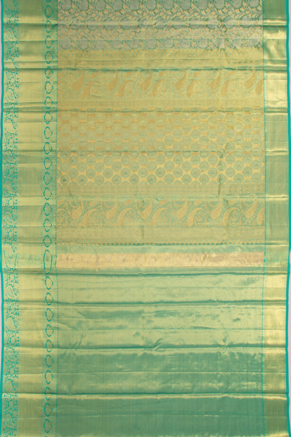 Taranga Kanchi Silk Tissue Jaal Green Saree