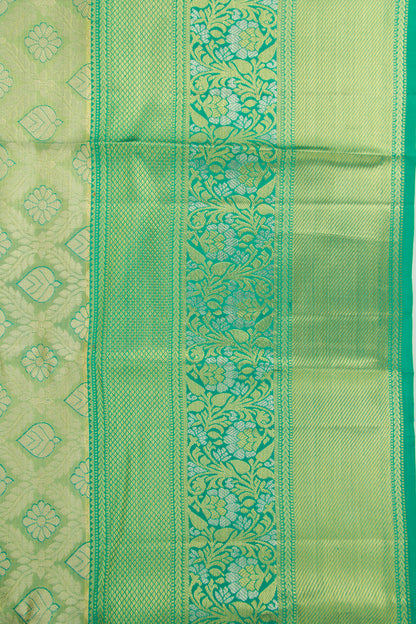 Taranga Kanchi Silk Tissue Brocade Green Saree