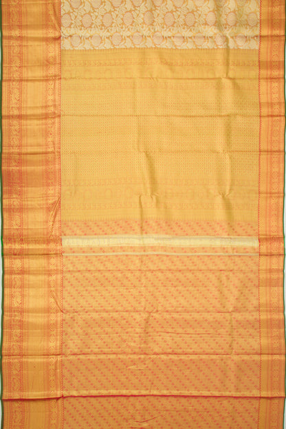 Taranga Kanchi Silk Tissue Brocade Gold Saree