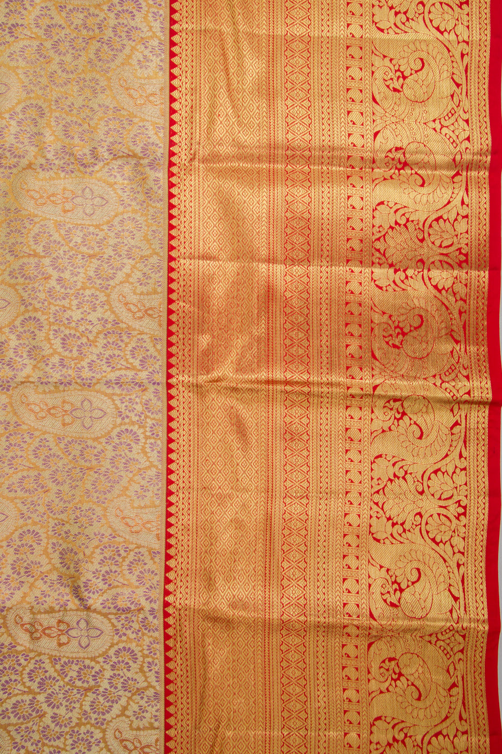 Taranga Kanchi Silk Tissue Brocade Gold Saree