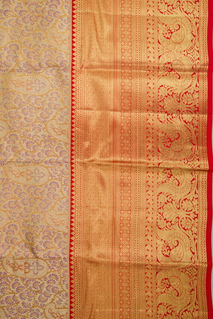 Taranga Kanchi Silk Tissue Brocade Gold Saree
