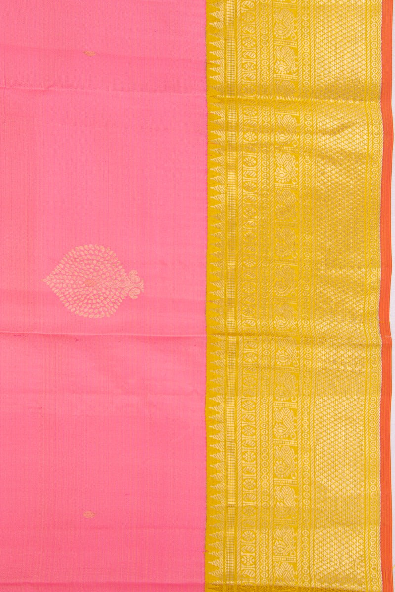 Kanchipuram Silk Butta Pink Saree