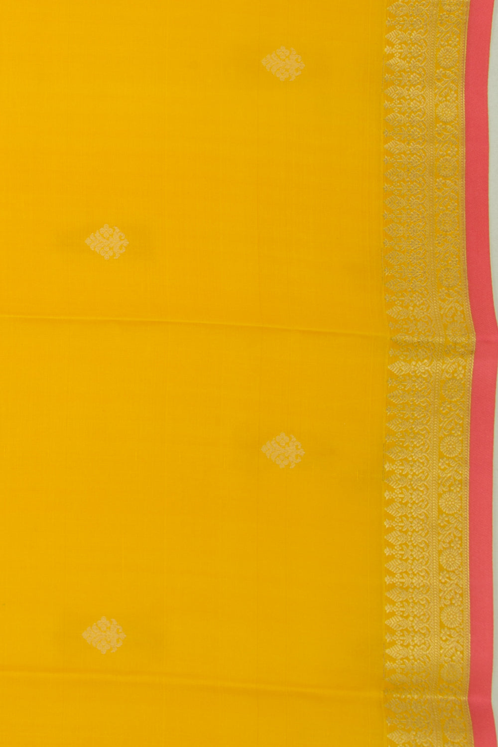 Kanchipuram Silk Butta Yellow Saree