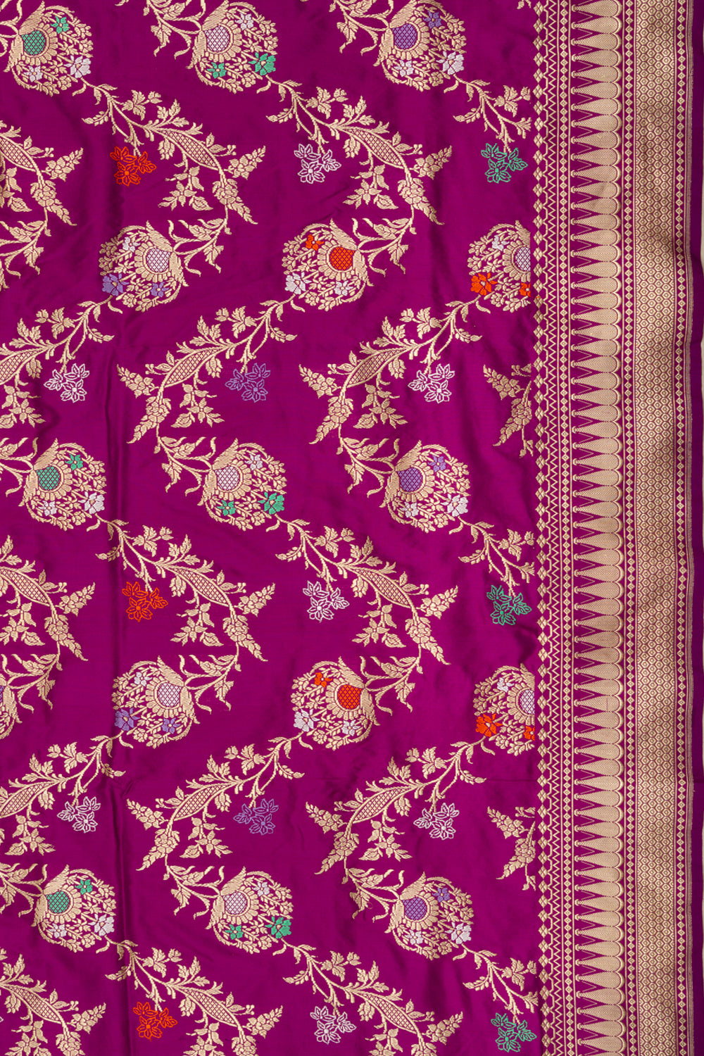 Banarasi Silk Kadwa Jaal Purple Saree