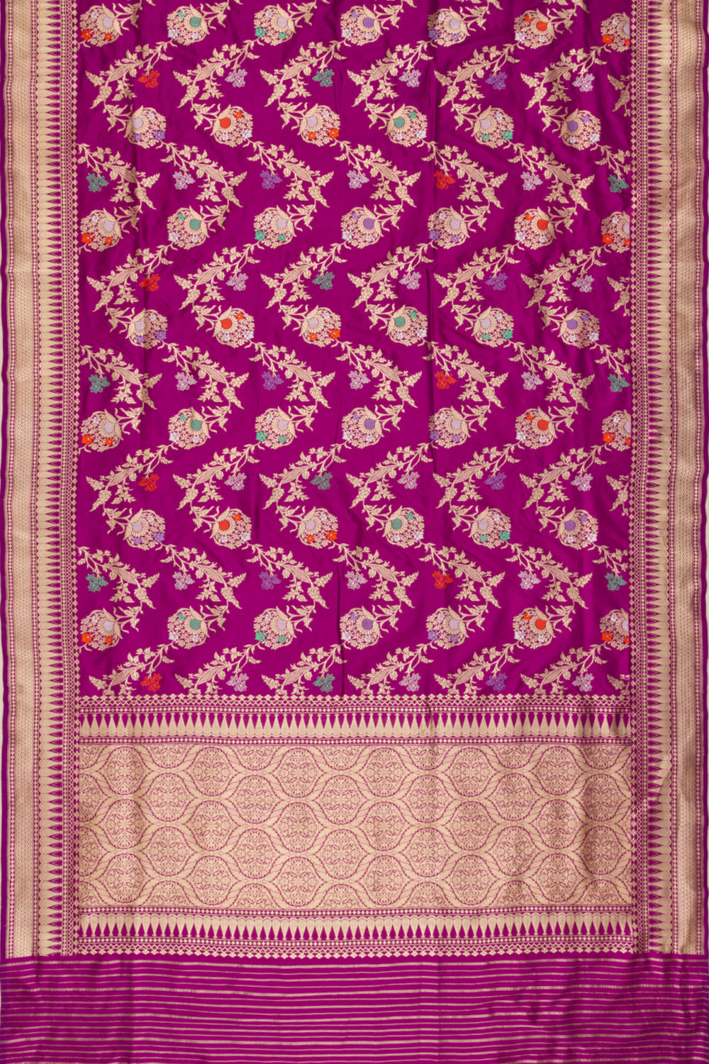 Banarasi Silk Kadwa Jaal Purple Saree