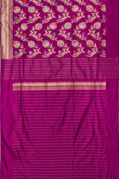 Banarasi Silk Kadwa Jaal Purple Saree
