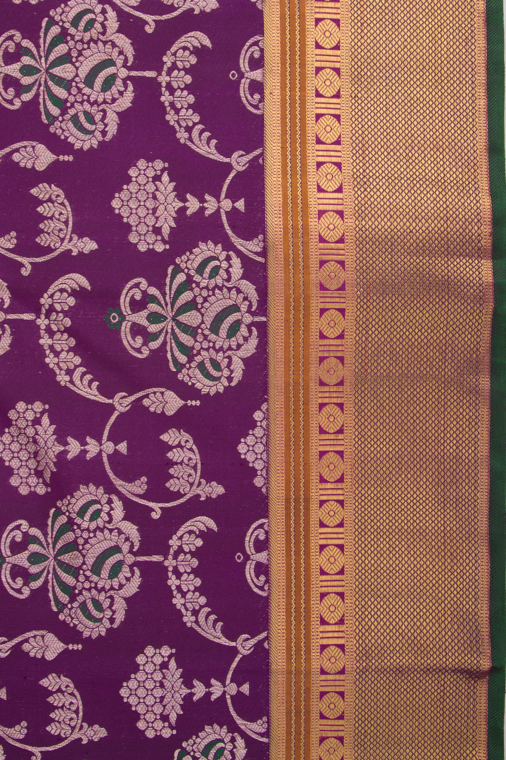 Kanchipuram Silk Jaal Purple Saree