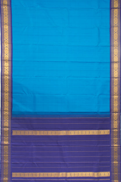 Kanchipuram Silk Plain Blue Saree