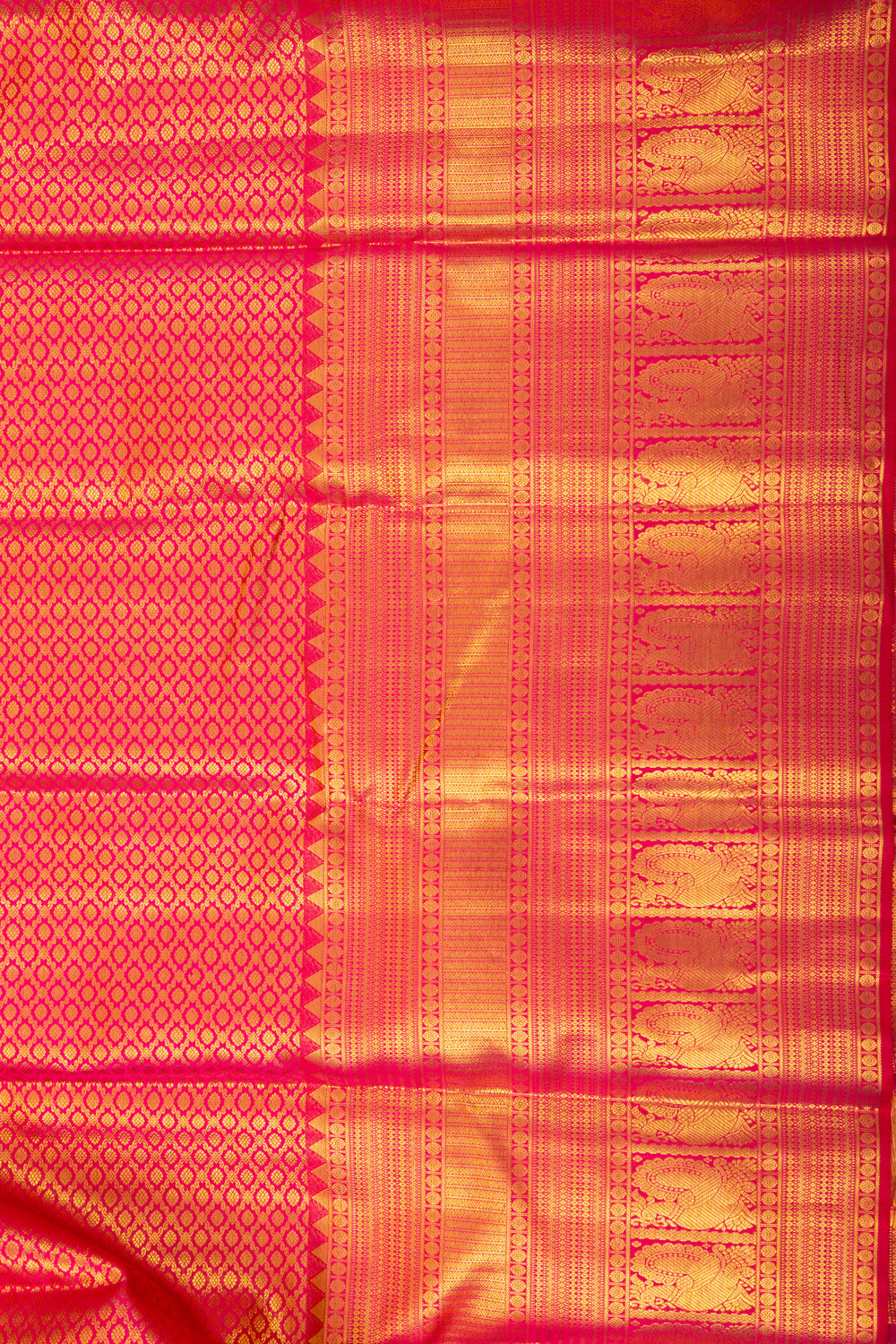 Kanchipuram Silk Tissue Brocade Pink Saree