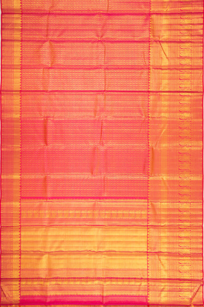 Kanchipuram Silk Tissue Brocade Pink Saree