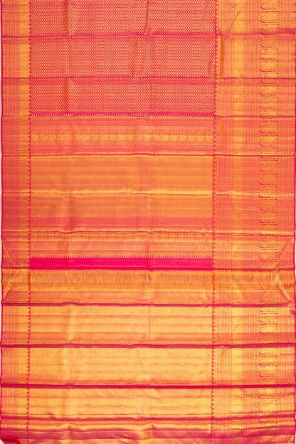 Kanchipuram Silk Tissue Brocade Pink Saree