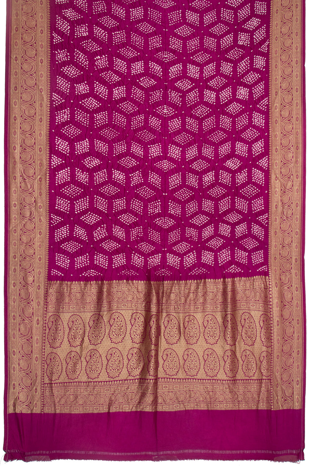 Banarasi Silk Bandhani Purple Saree